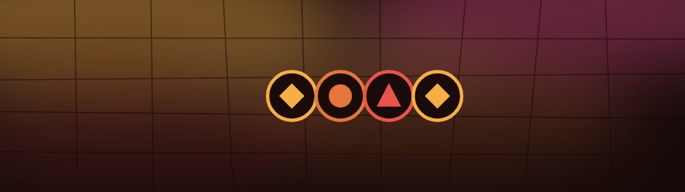 Bannière Casse-Code : un vitrail chaud aux teintes d'ambre et de vermillon, avec le motif du jeu au centre.