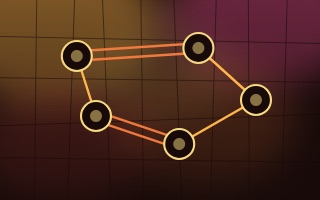 Vignette Ponts : le motif du jeu sur fond de vitrail chaud.